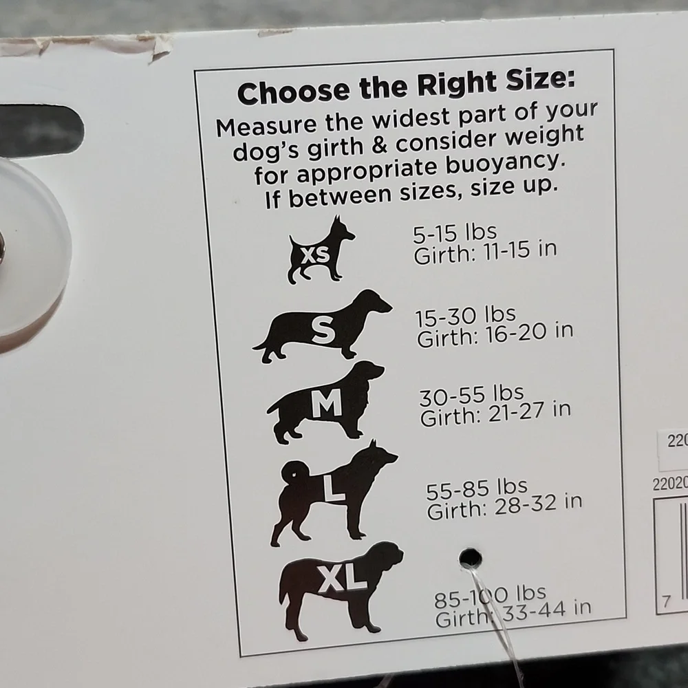 OUTWARD HOUND GRANBY SPLASH REFLECTIVE MAXIUMUM BUOYANCY DOG LIFE JACKET MED